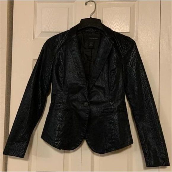 Calvin Klein Jeans Metallic Embossed Snake Texture Jacket - Picture 6 of 6